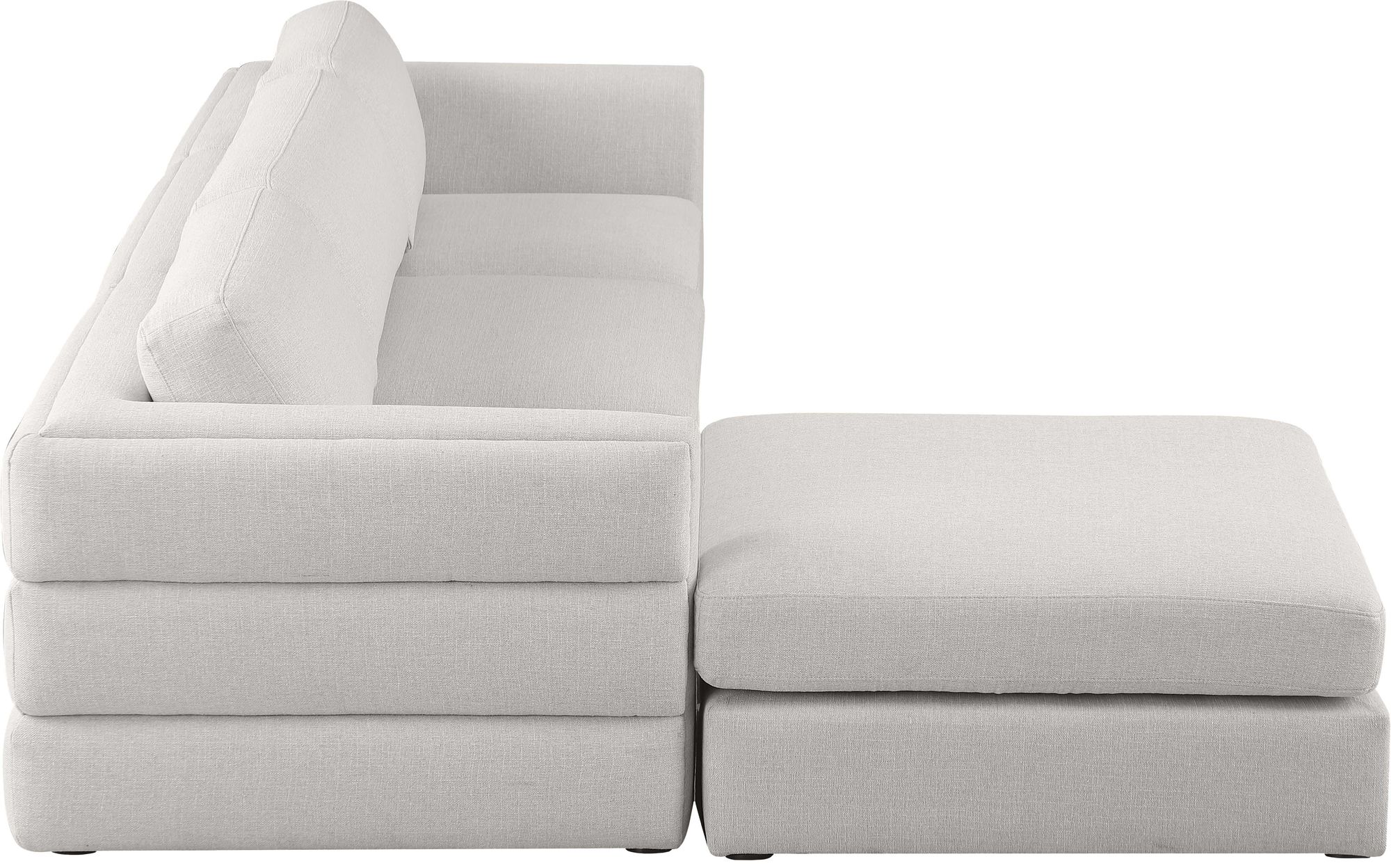 Beckham 114" Linen Modular 4-Piece Sectional