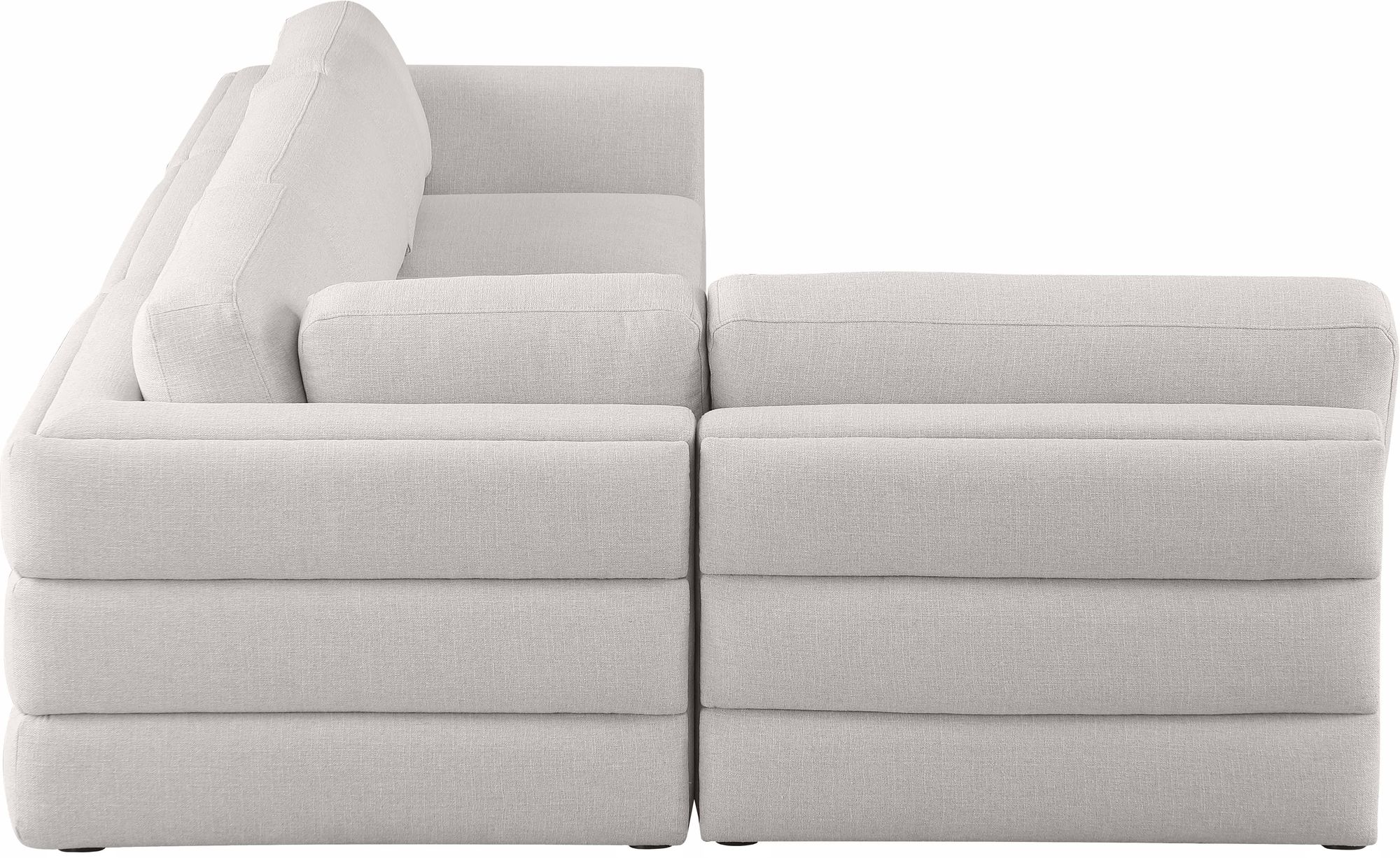 Beckham 114" Linen Modular 4-Piece Corner Sectional
