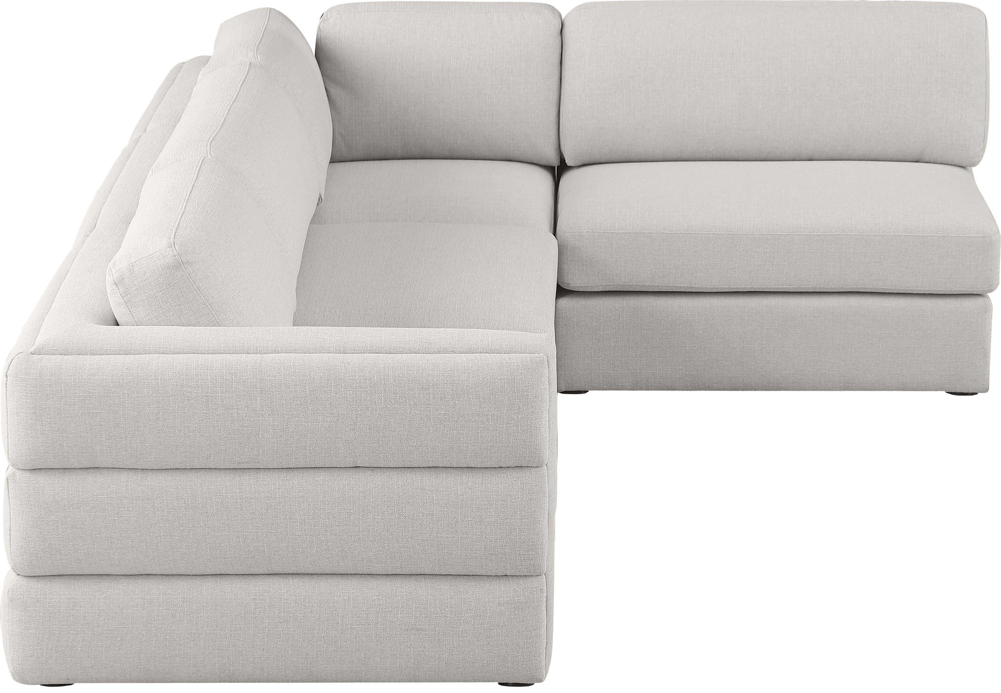 Beckham 114" Linen Modular 4-Piece Corner Sectional