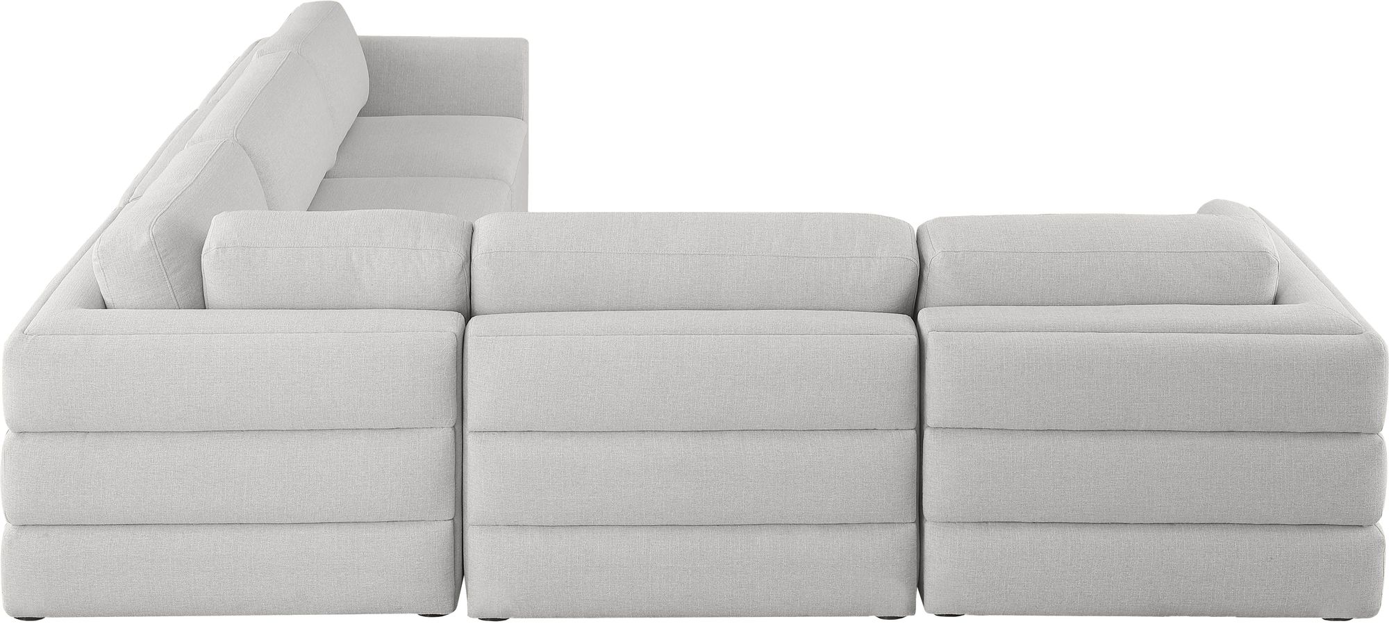 Beckham 114" 5-Piece Linen Modular Corner Sectional