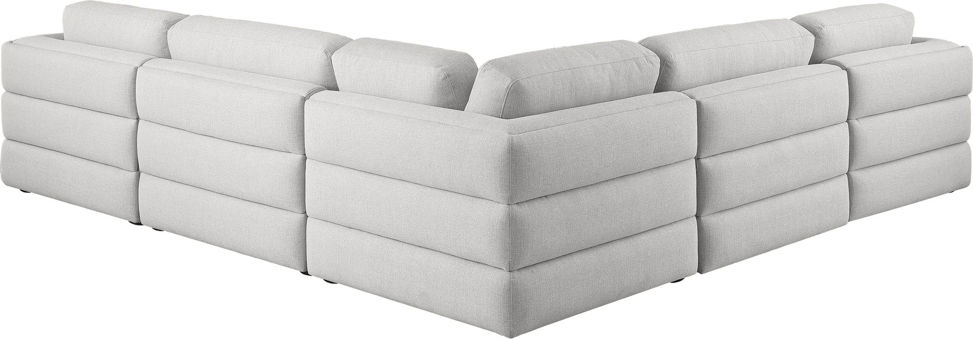 Beckham 114" 5-Piece Linen Modular Corner Sectional