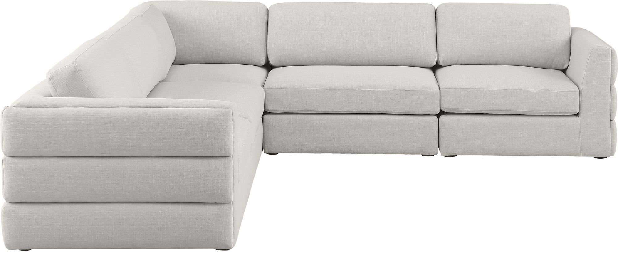 Beckham 114" 5-Piece Linen Modular Corner Sectional