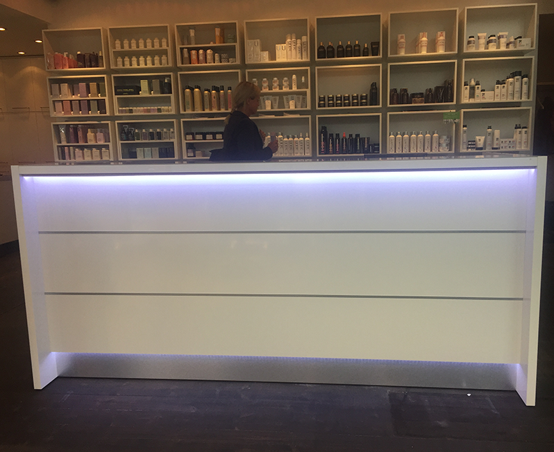 MDD WRS Valde 93" Straight Reception White Desk