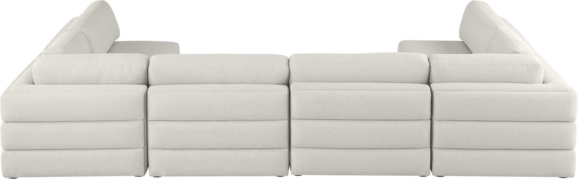 Beckham 152" 6-Piece Linen Modular U-Shape Corner Sectional