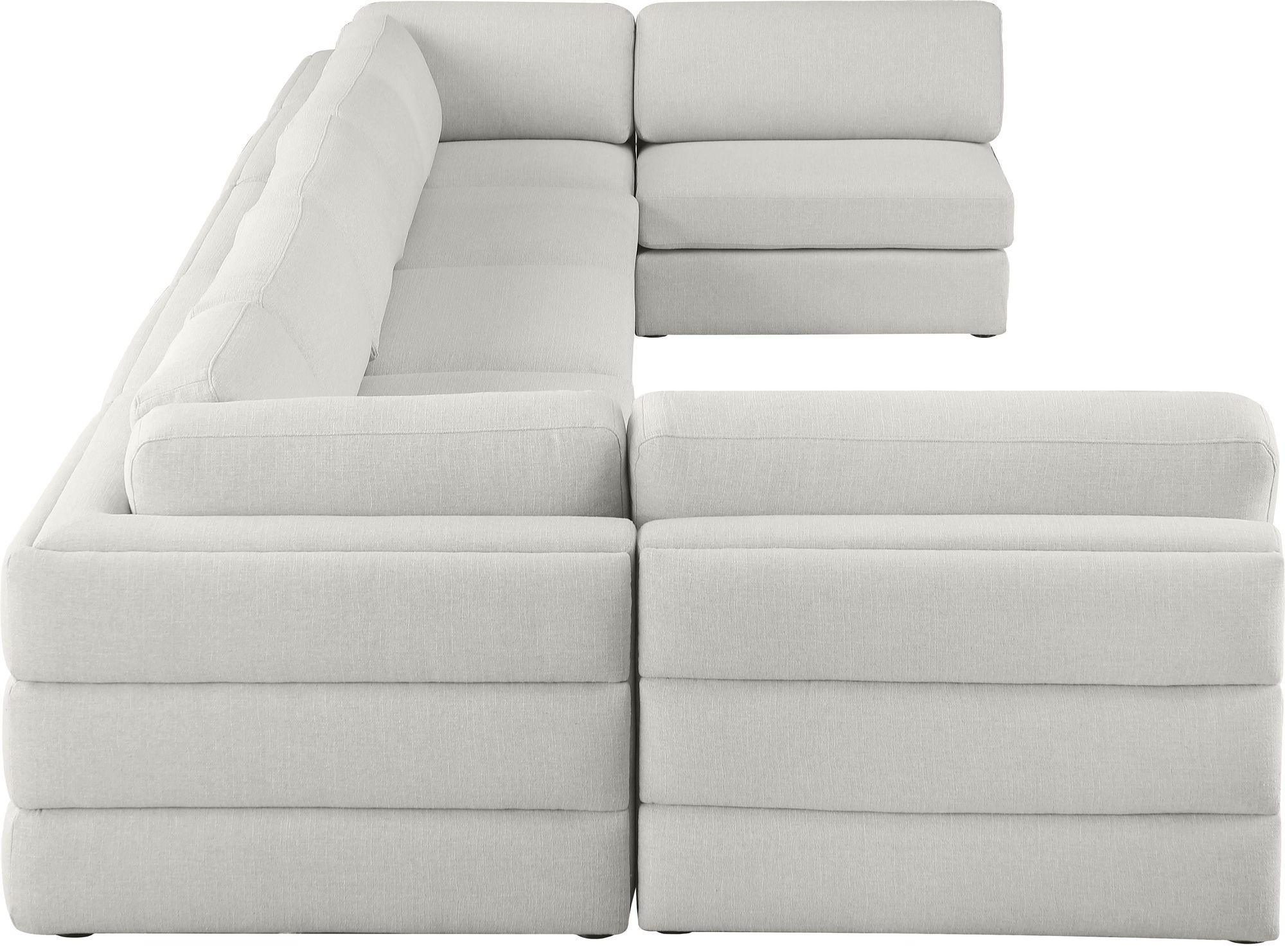 Beckham 190" 7-Piece Linen Modular Sectional