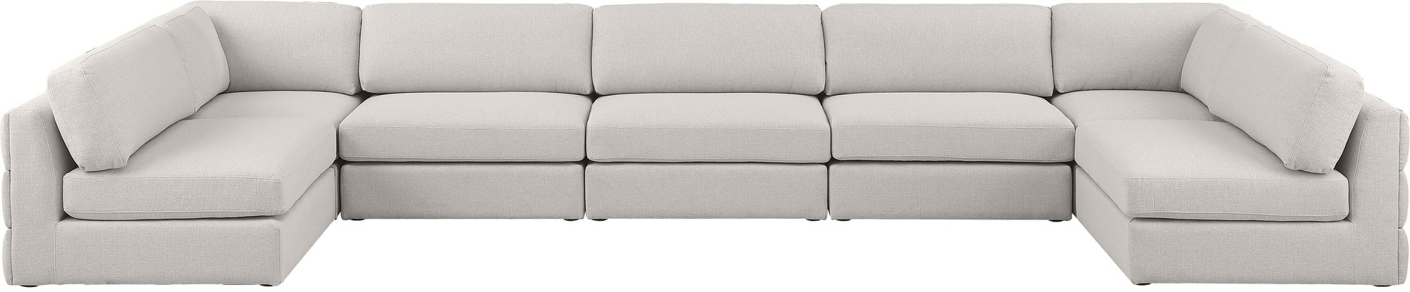 Beckham 190" 7-Piece Linen Modular Sectional