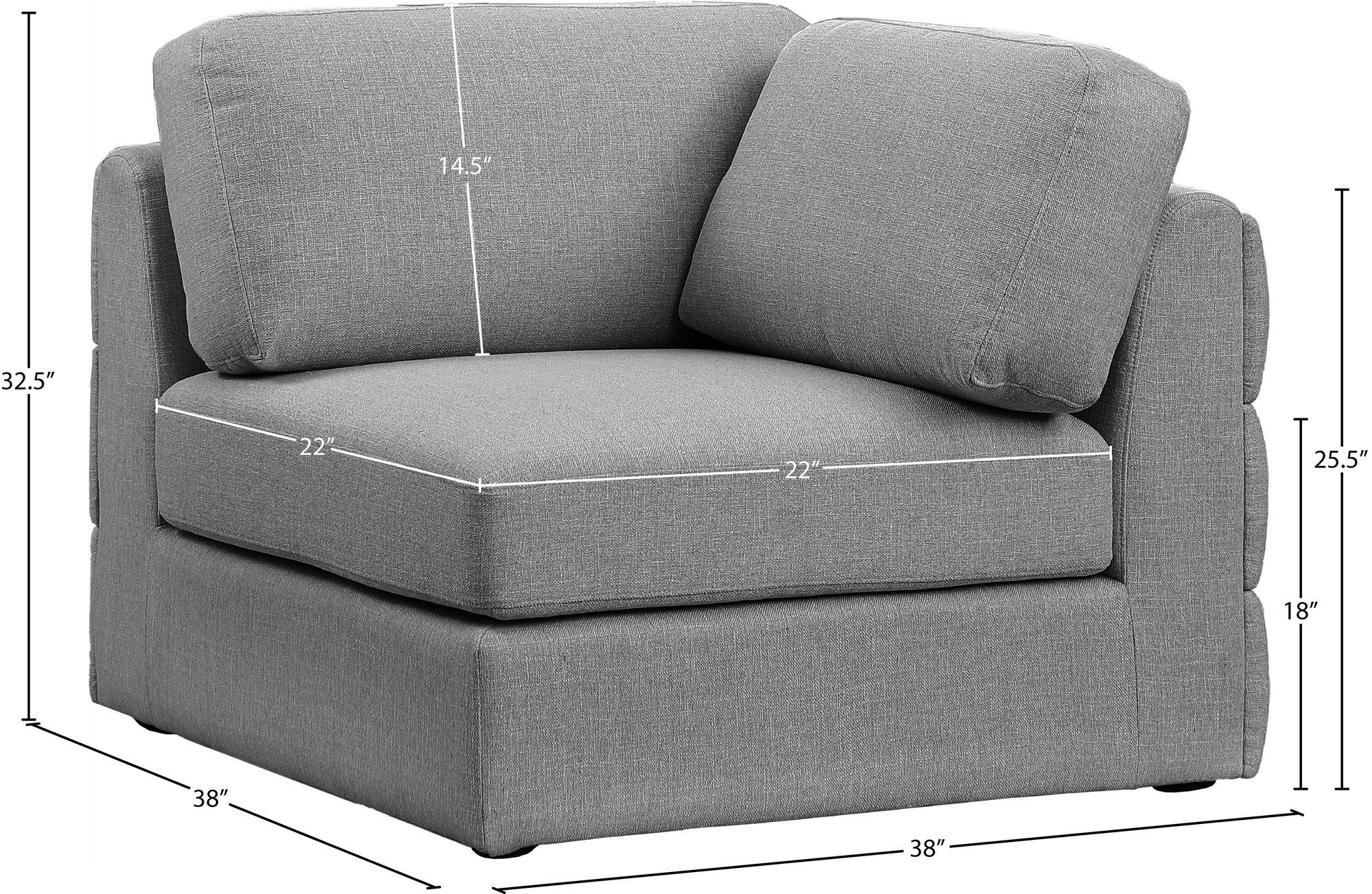 Beckham Linen Modular Corner Chair