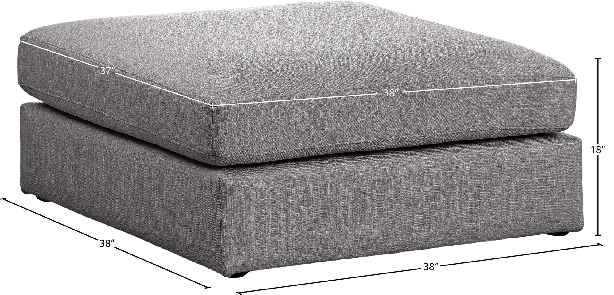 Beckham Linen Modular Ottoman