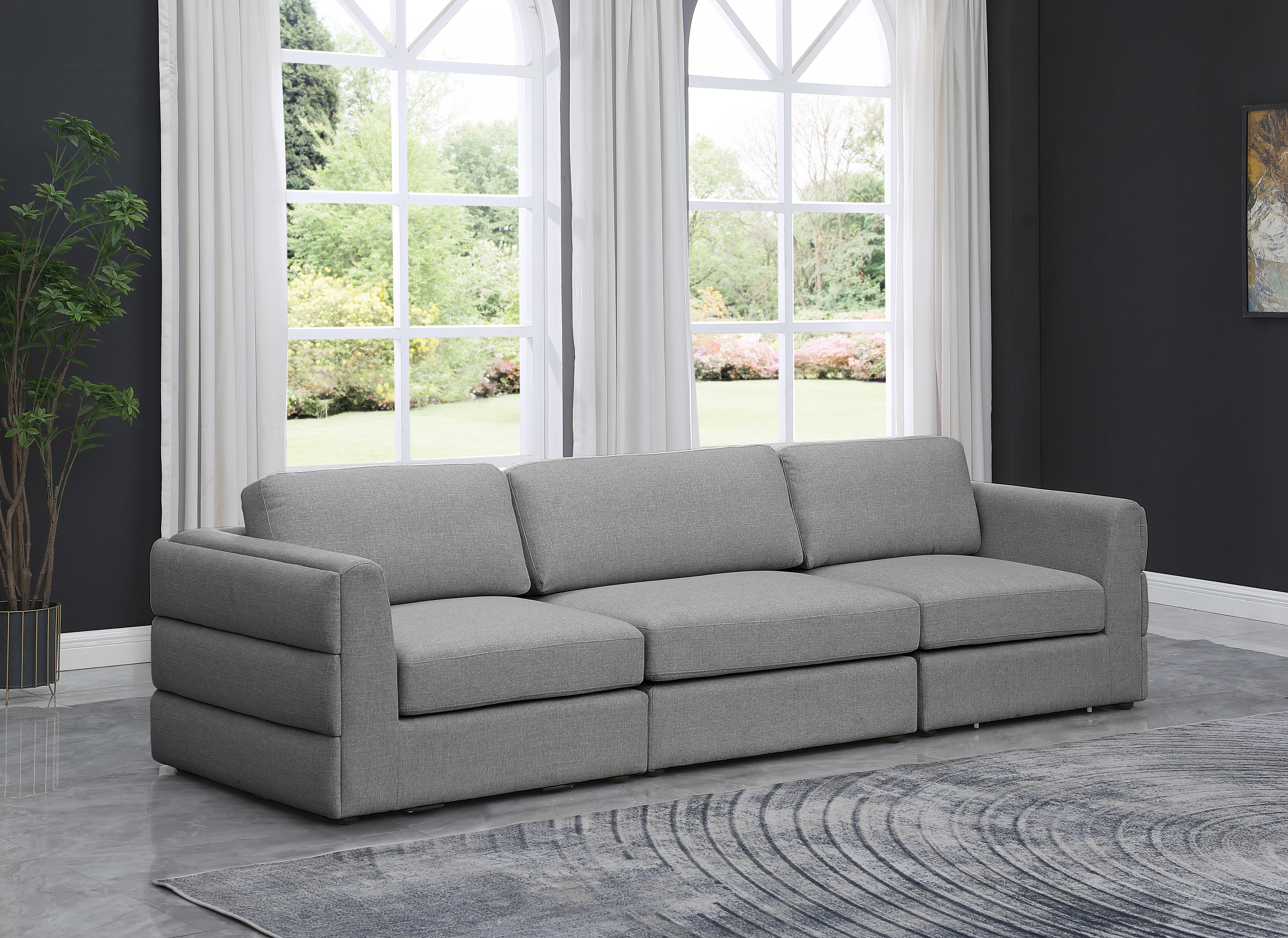 Beckham 114" Linen Modular Sofa