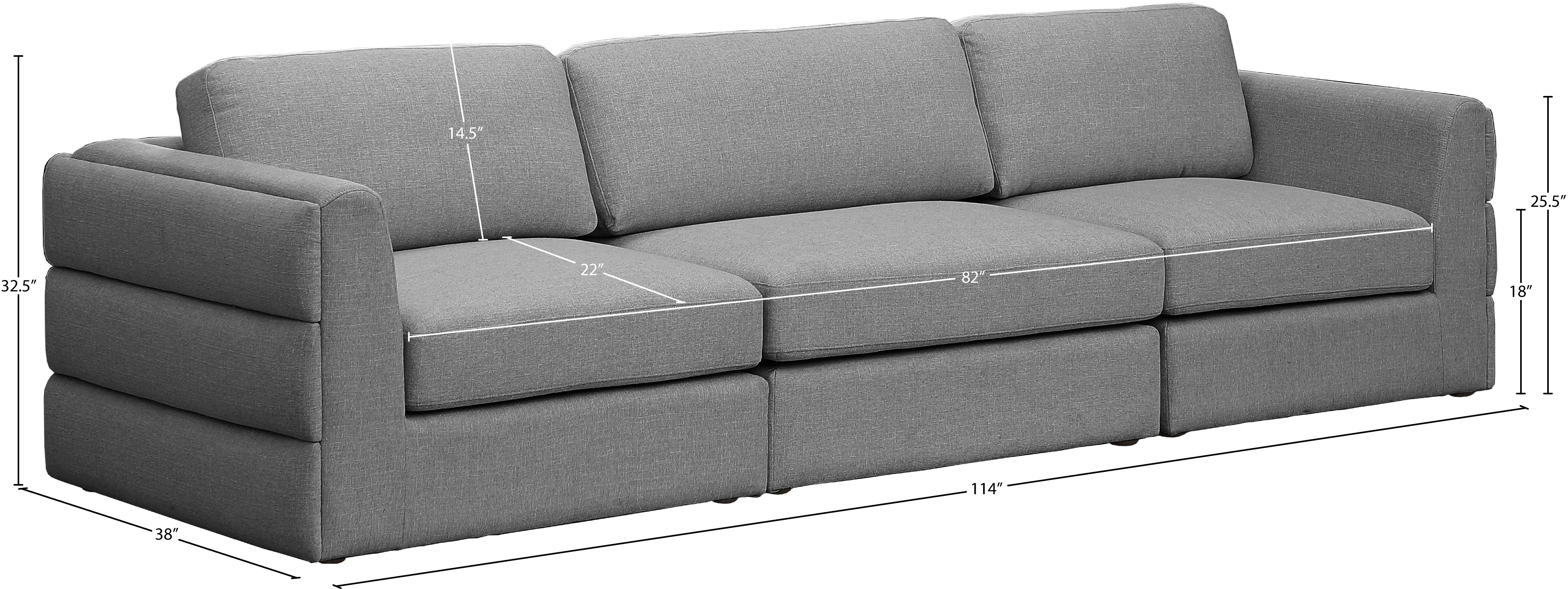 Beckham 114" Linen Modular Sofa