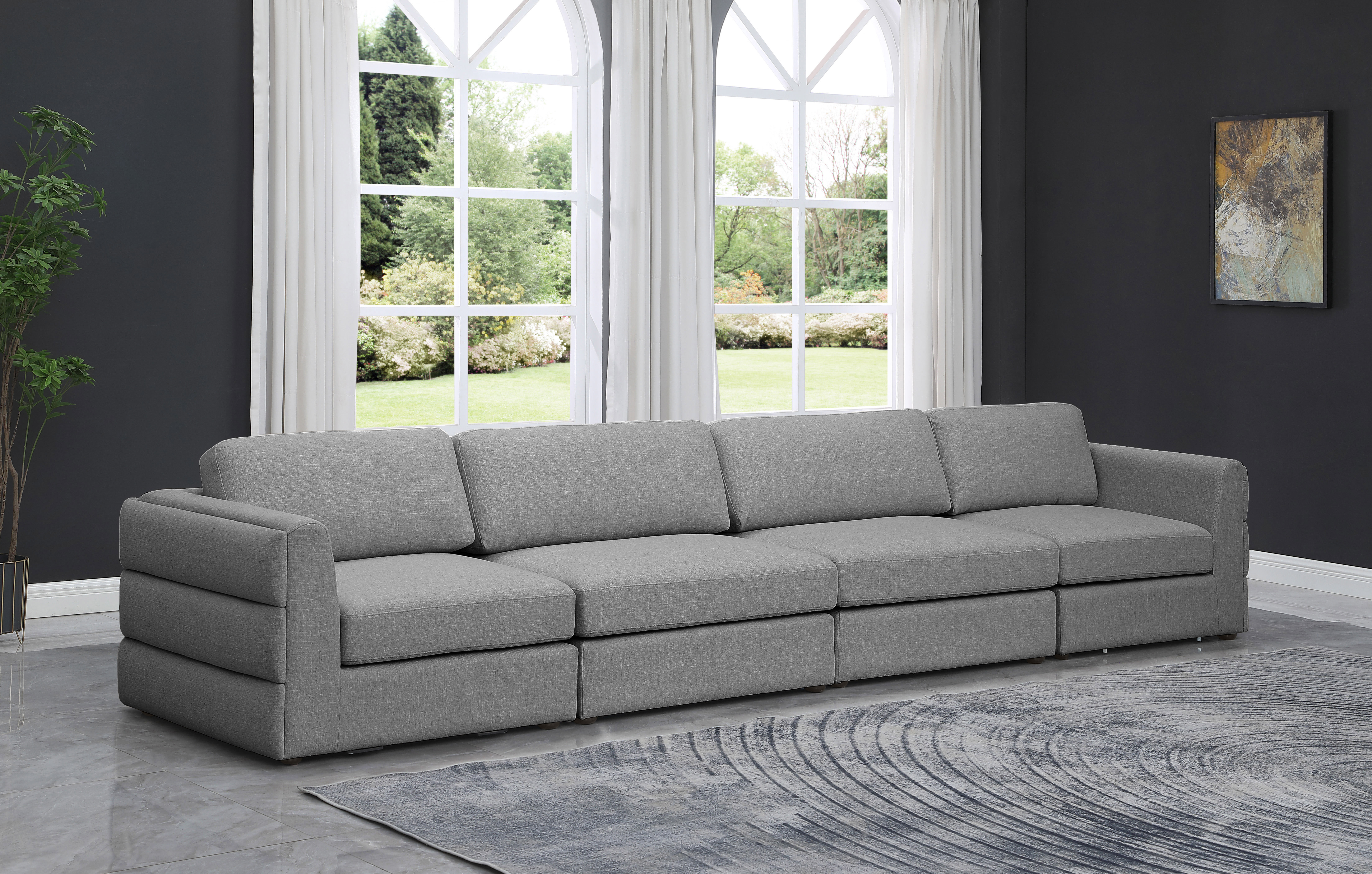 Beckham 152" Linen Modular Sofa