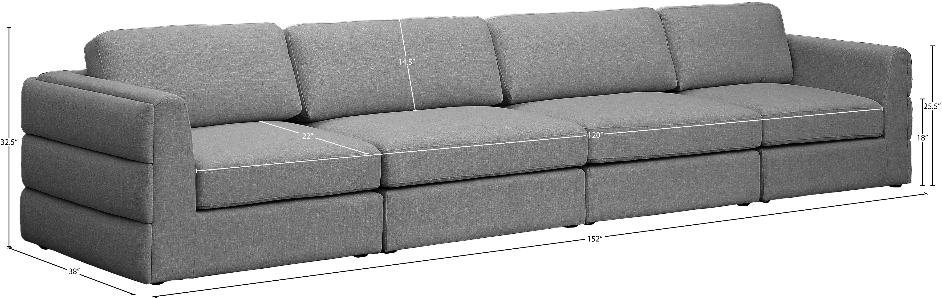 Beckham 152" Linen Modular Sofa