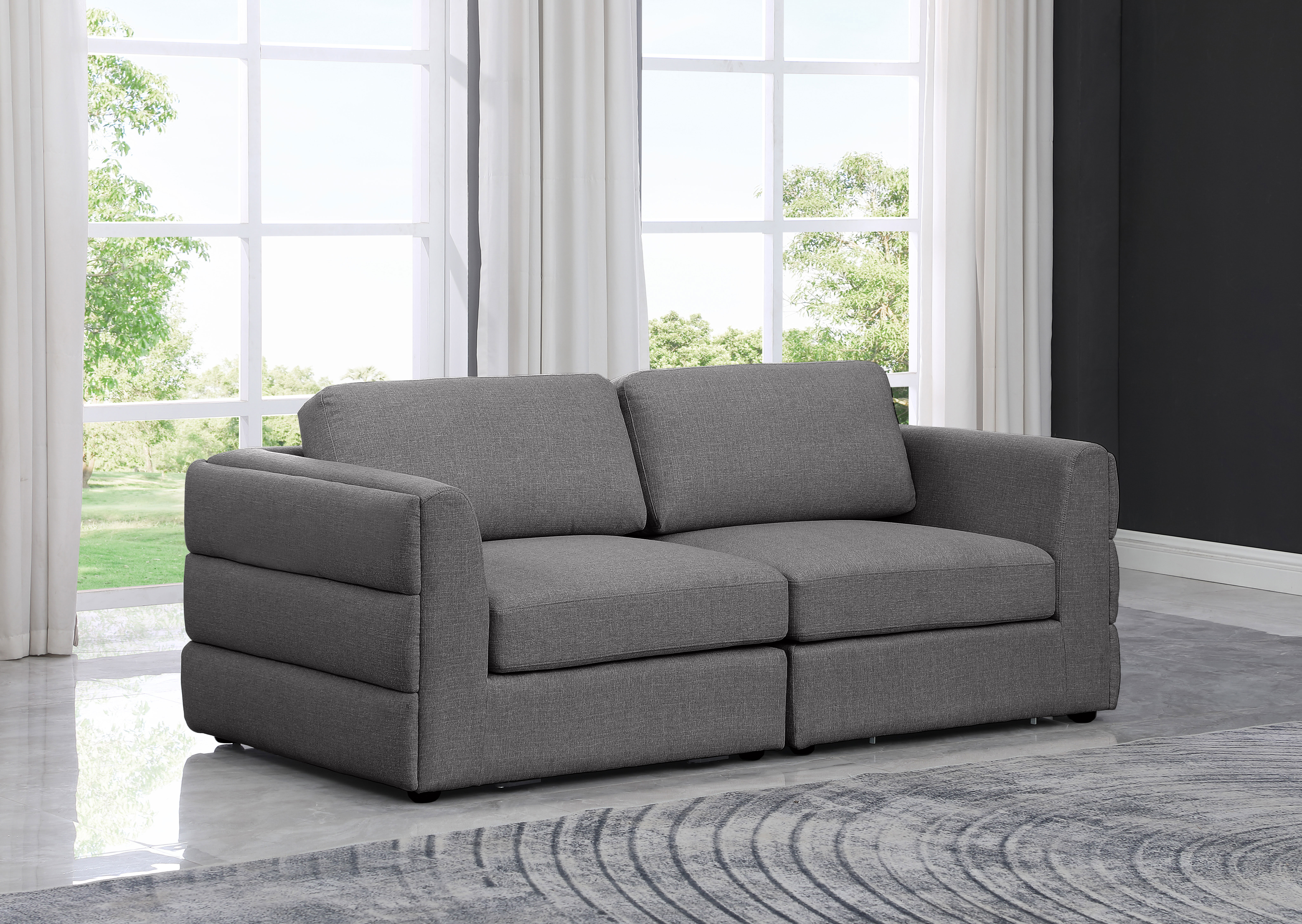 Beckham 76" Linen Modular Sofa