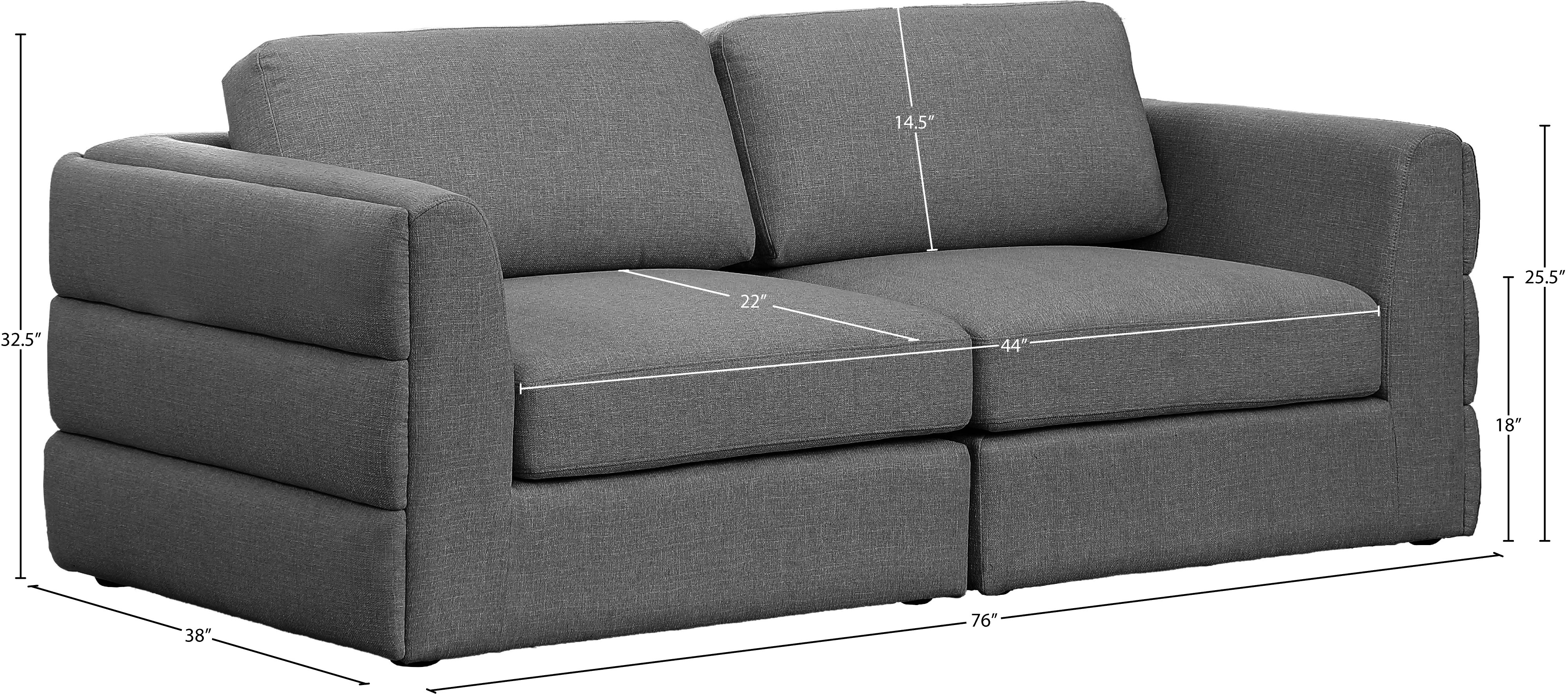 Beckham 76" Linen Modular Sofa