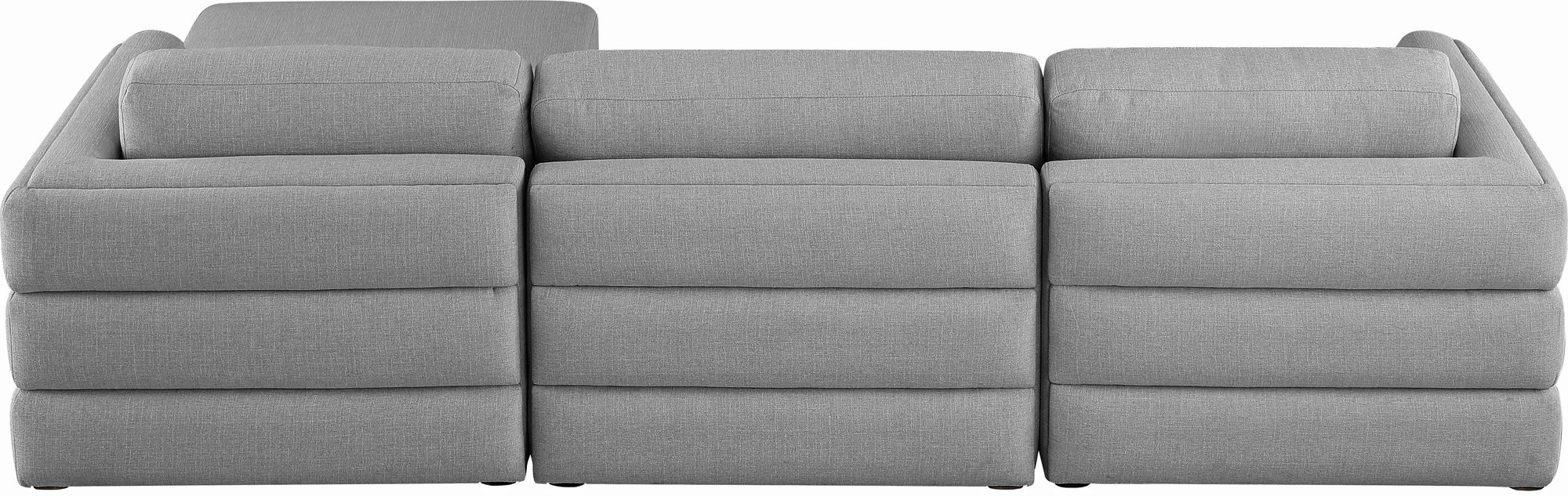 Beckham 114" Linen Fabric Modular 4-Piece Sectional Sofa