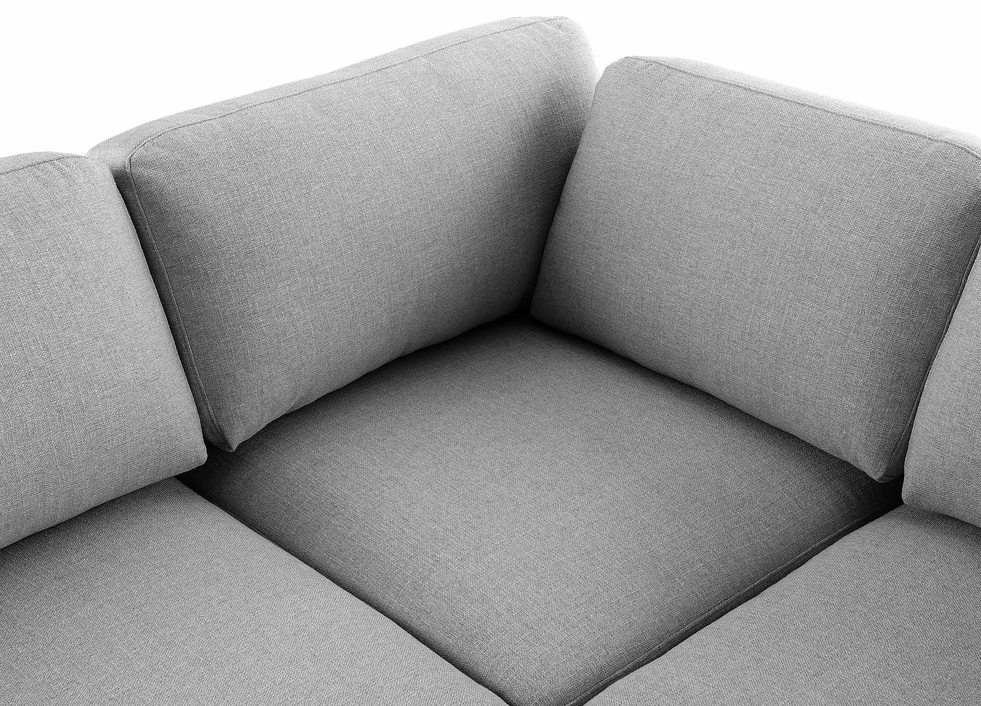 Beckham 114" Linen Fabric Modular 4-Piece Corner Sectional Sofa