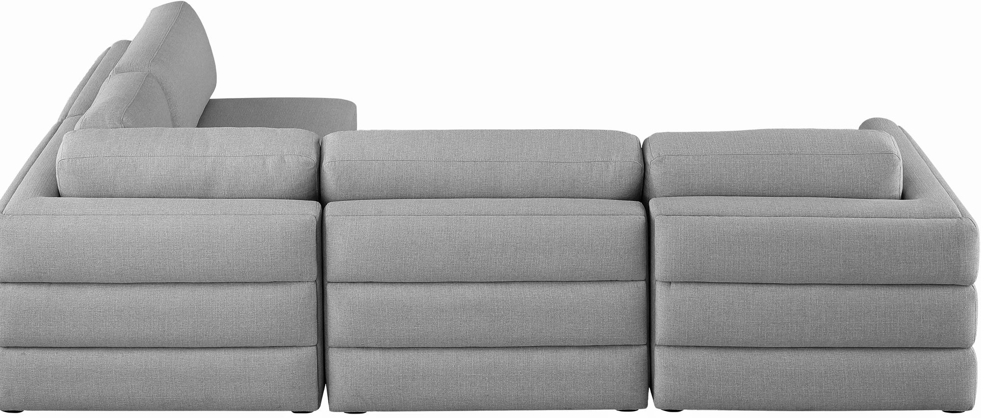 Beckham 114" Linen Fabric Modular 4-Piece Corner Sectional Sofa