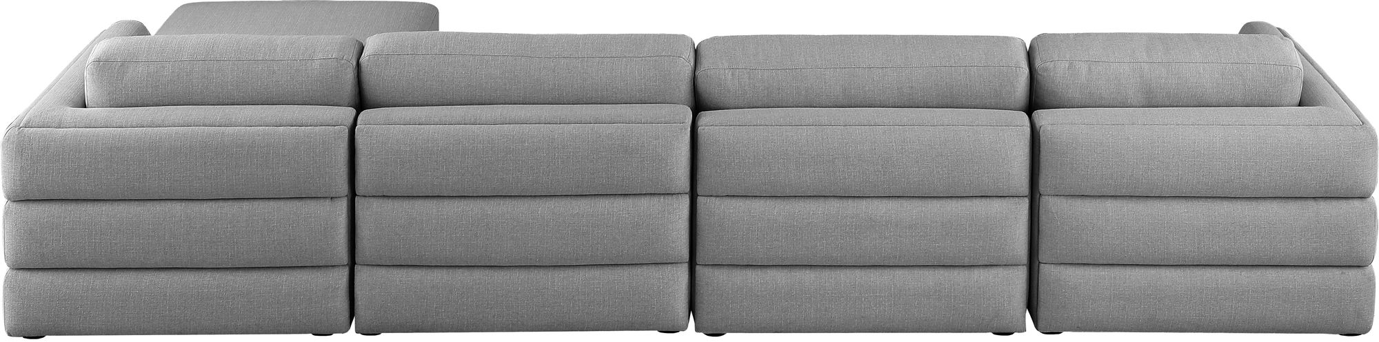 Beckham 152" 5-Piece Linen Fabric Modular Sectional Sofa
