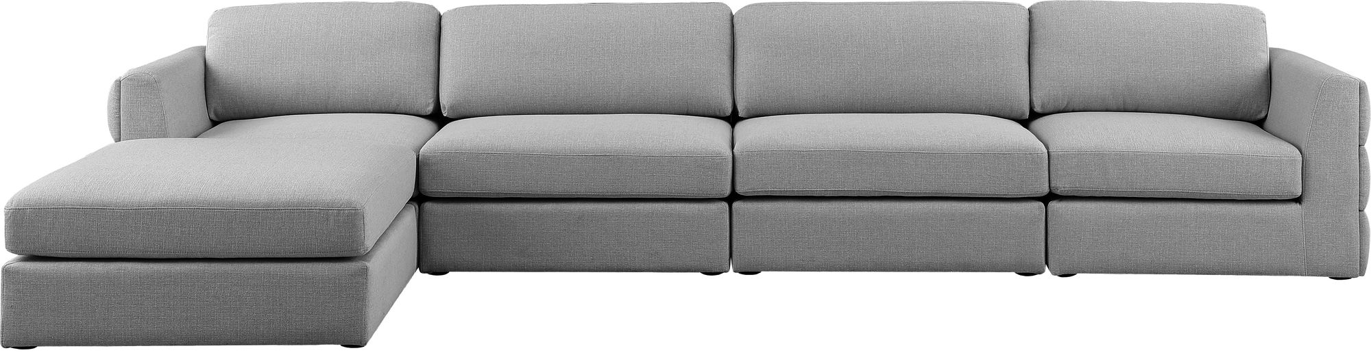 Beckham 152" 5-Piece Linen Fabric Modular Sectional Sofa