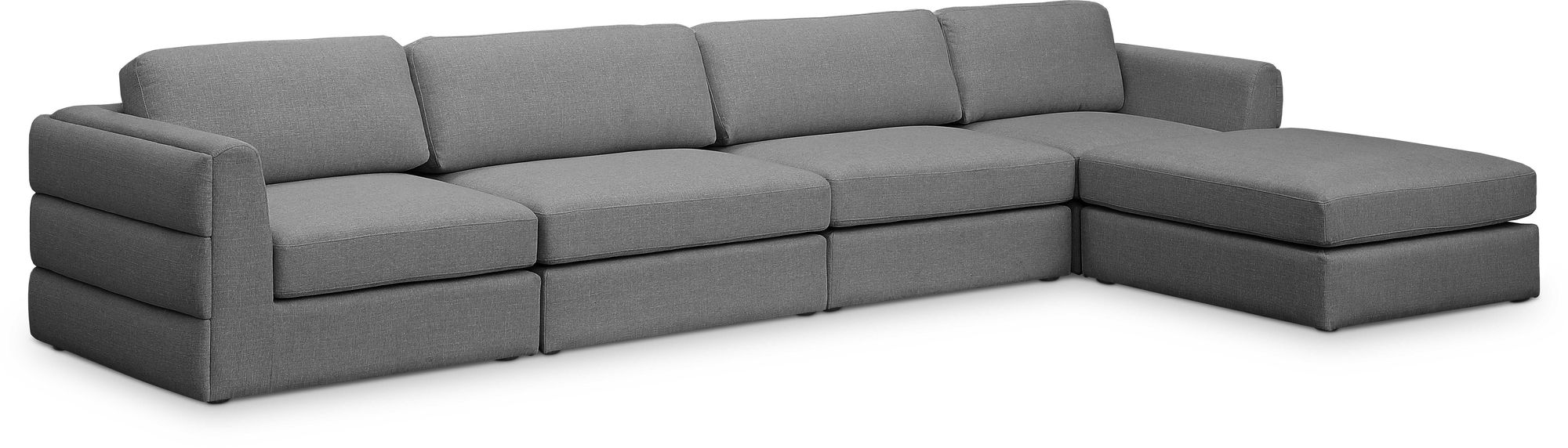 Beckham 152" 5-Piece Linen Fabric Modular Sectional Sofa