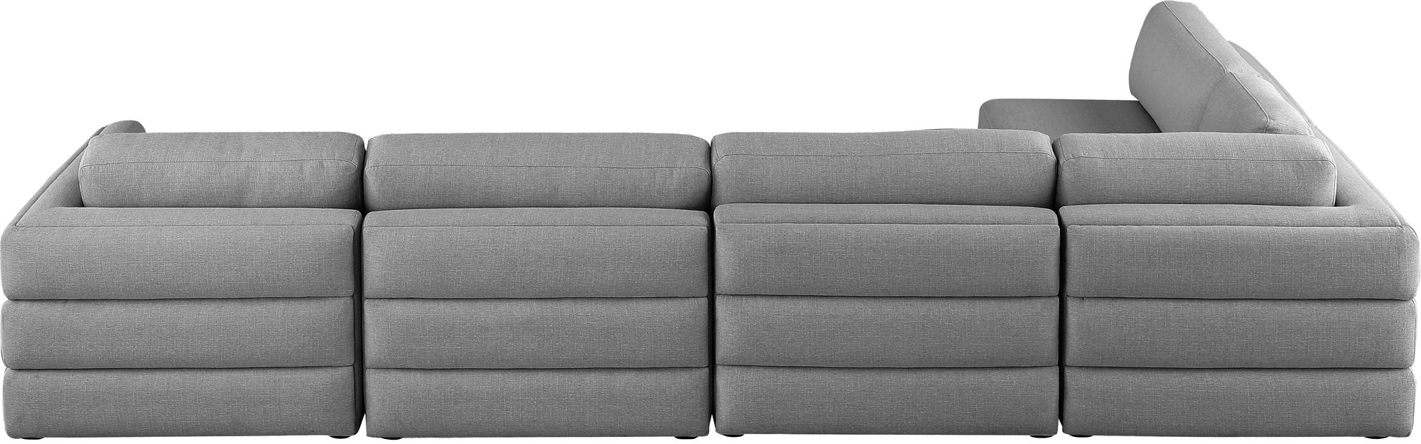 Beckham 152" 5-Piece Linen Fabric Modular Corner Sectional Sofa