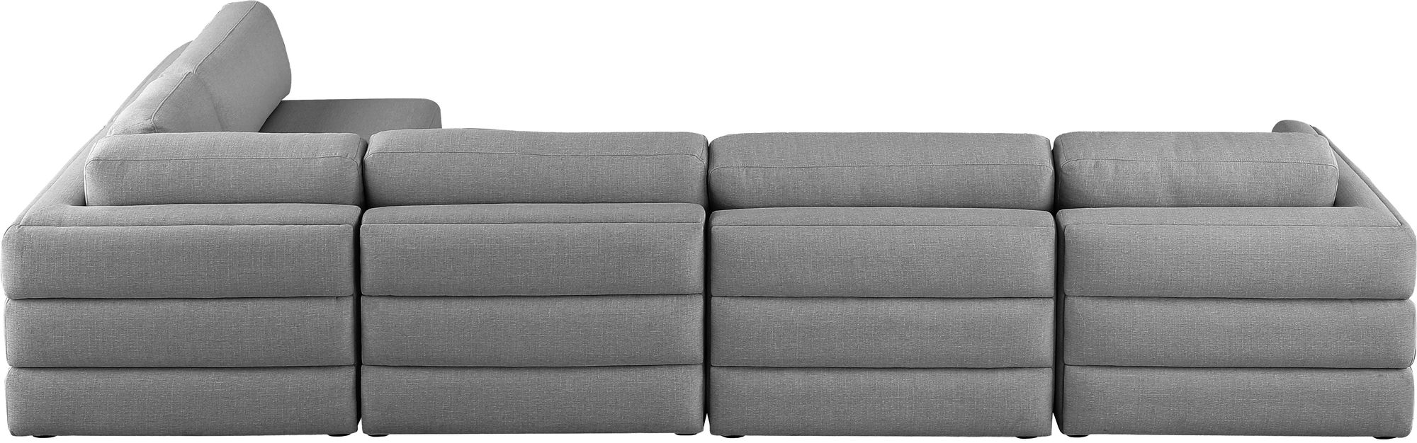 Beckham 152" 5-Piece Linen Fabric Modular Corner Sectional Sofa