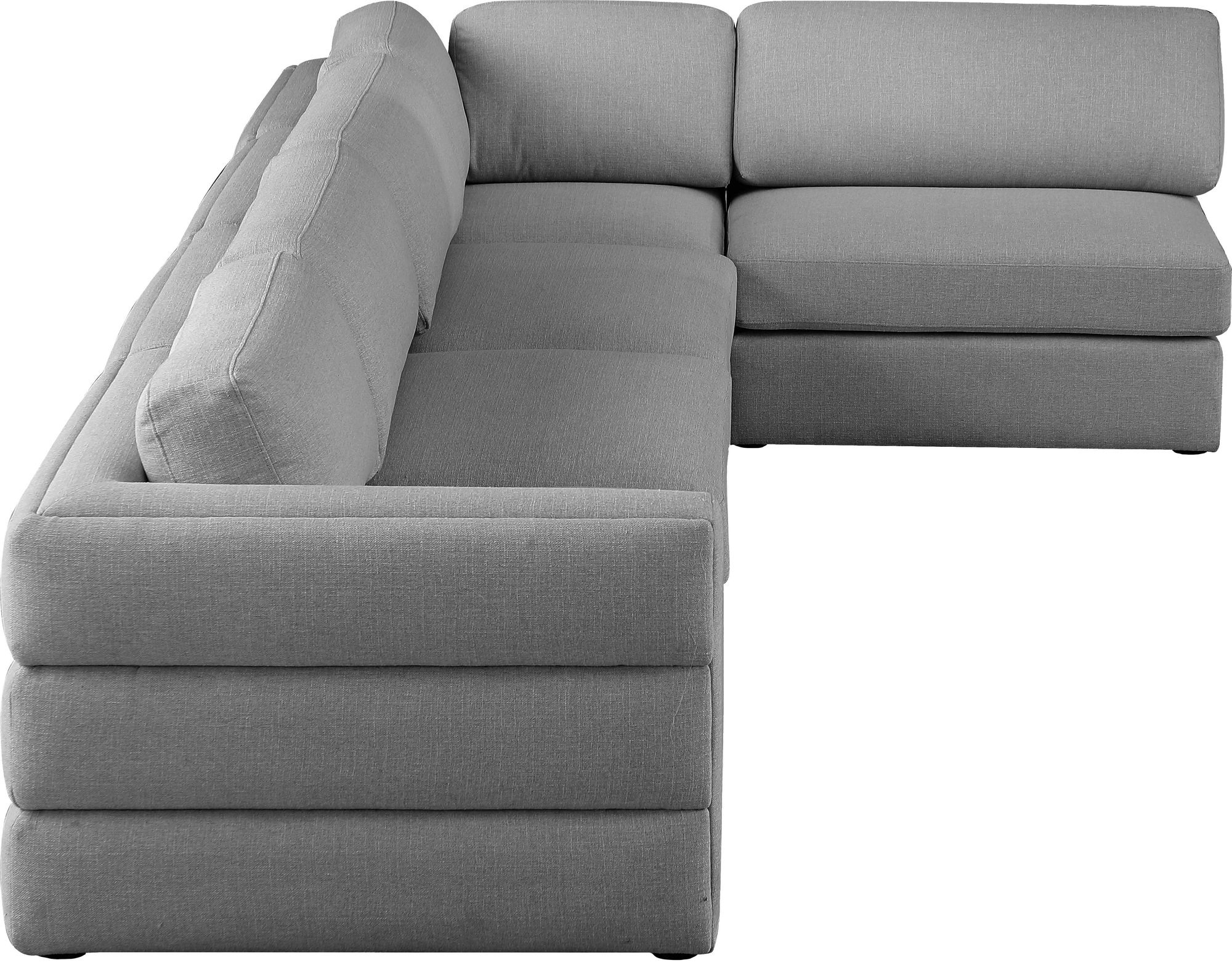 Beckham 152" 5-Piece Linen Fabric Modular Corner Sectional Sofa