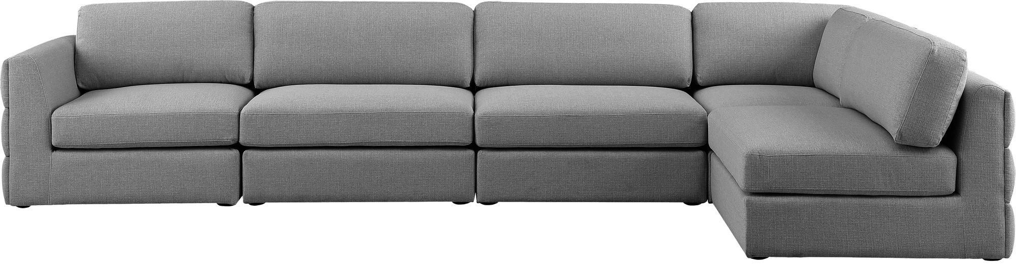 Beckham 152" 5-Piece Linen Fabric Modular Corner Sectional Sofa