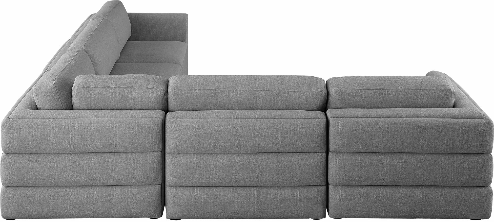 Beckham 114" 5-Piece Linen Modular Corner Sectional