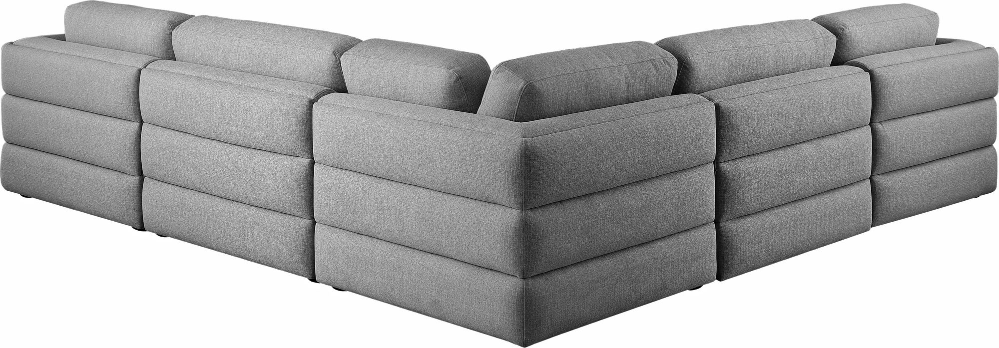 Beckham 114" 5-Piece Linen Modular Corner Sectional
