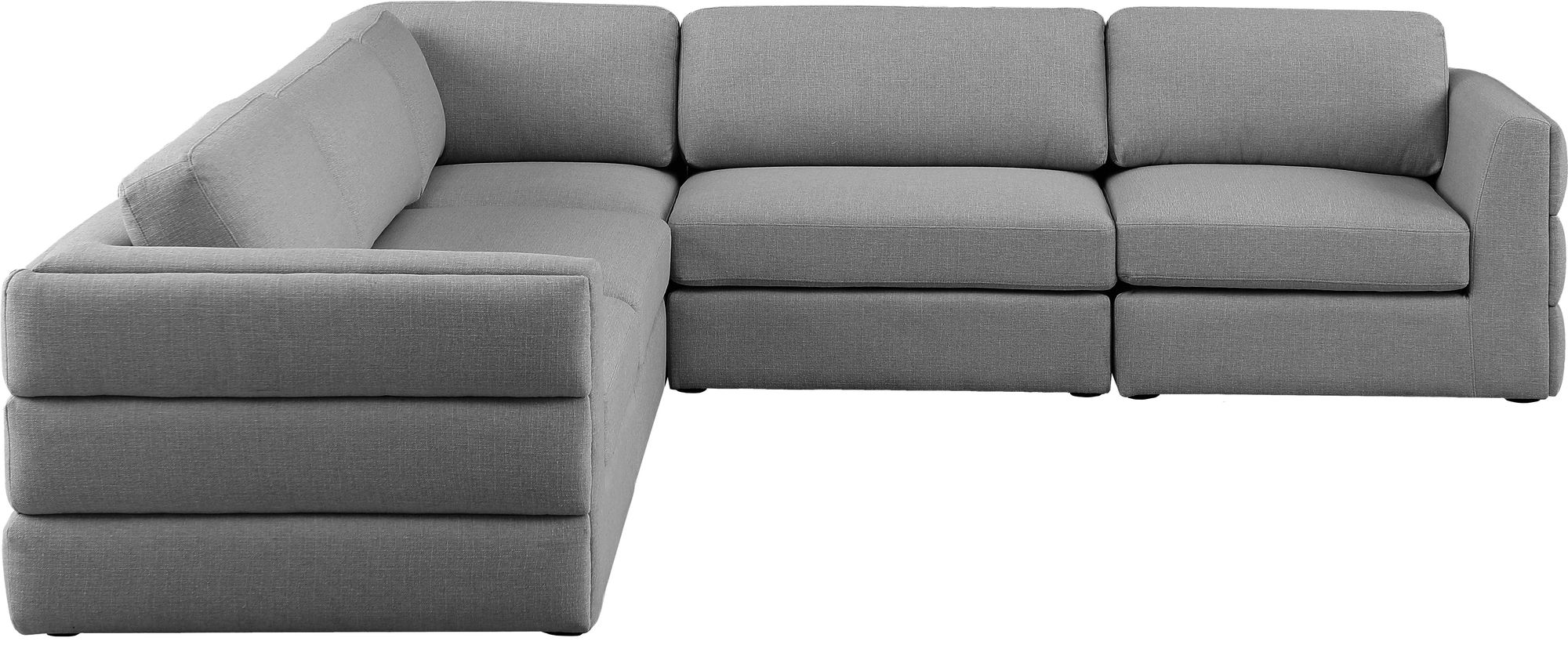 Beckham 114" 5-Piece Linen Modular Corner Sectional