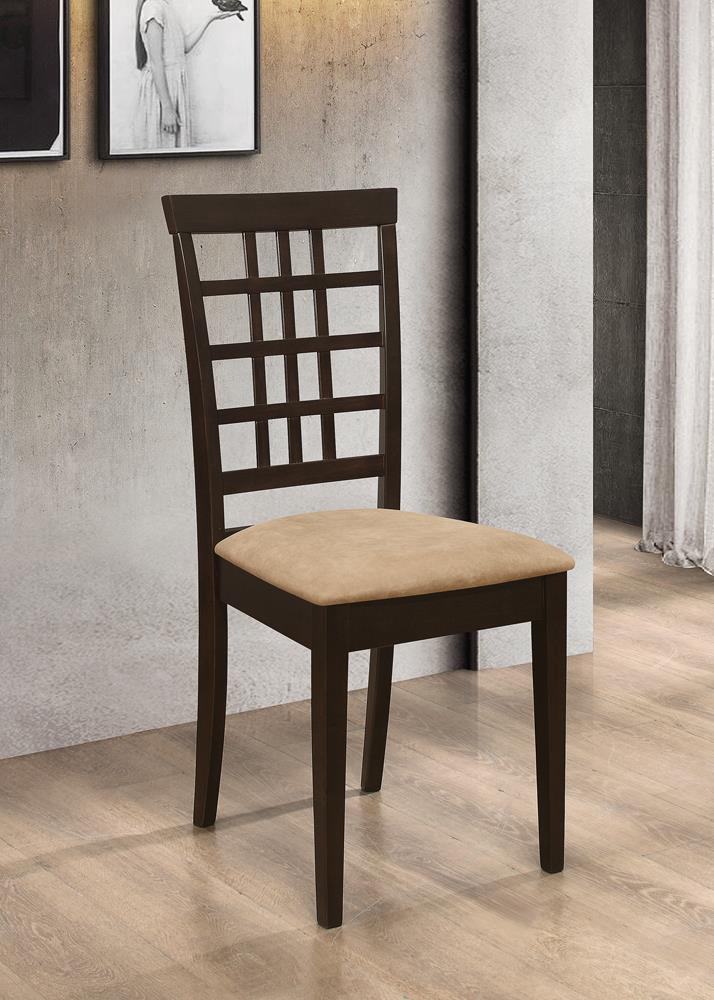 Kelso Fabric/Wood Lattice Back Dining Chair