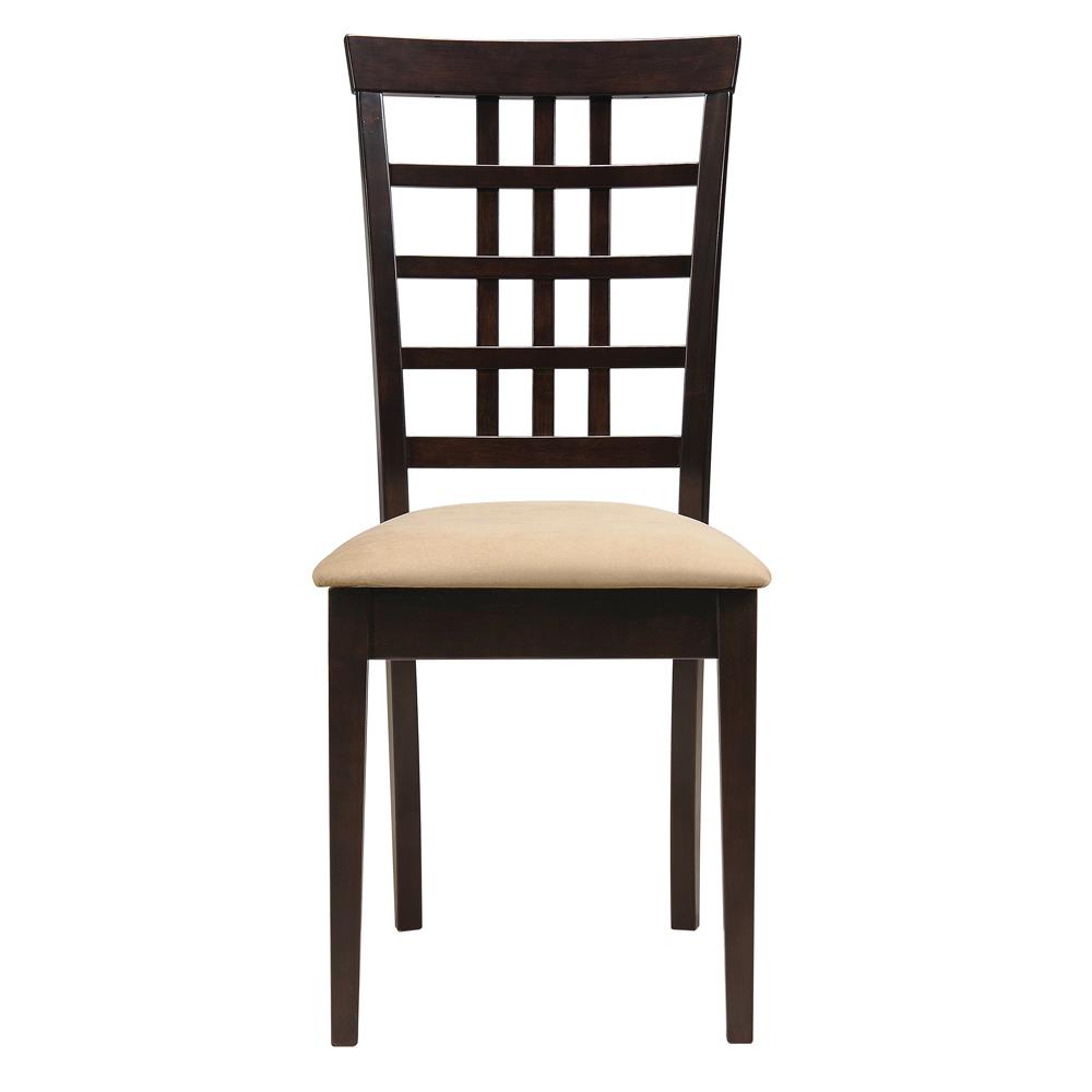 Kelso Fabric/Wood Lattice Back Dining Chair