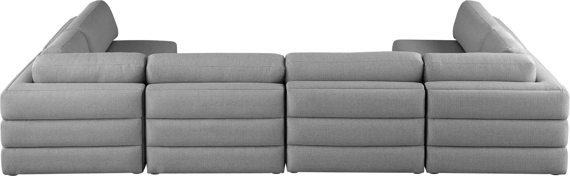 Beckham 152" 6-Piece Linen Modular U-Shape Corner Sectional
