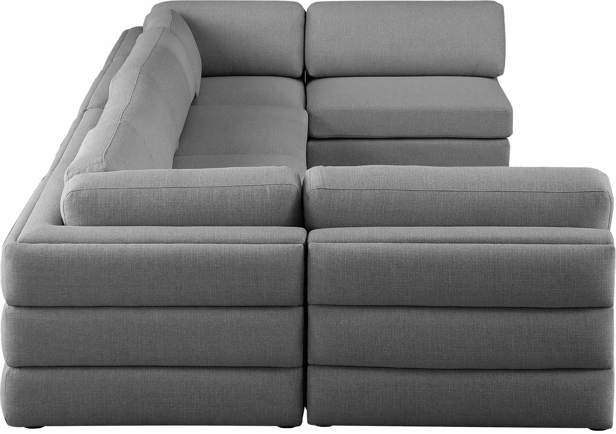 Beckham 152" 6-Piece Linen Modular U-Shape Corner Sectional