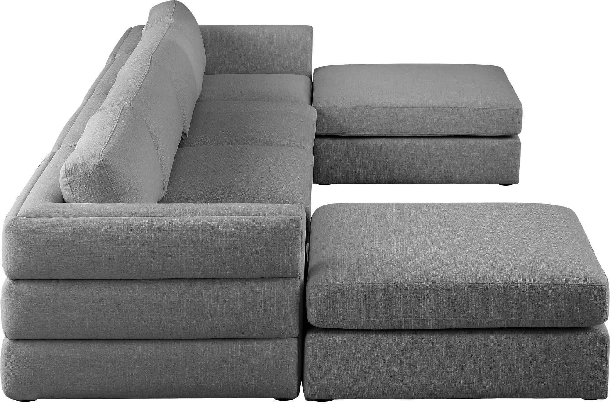Beckham 152" 6-Piece Linen Fabric Modular U-Shape Sectional Sofa