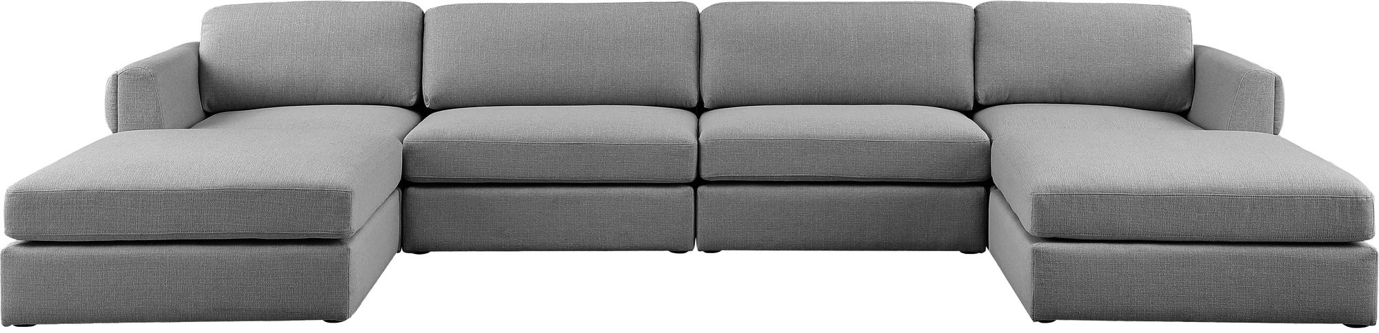 Beckham 152" 6-Piece Linen Fabric Modular U-Shape Sectional Sofa