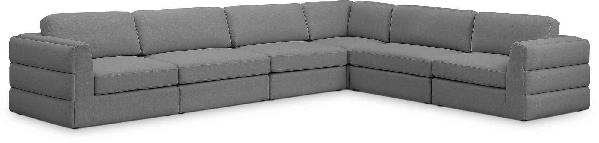 Beckham 152" 6-Piece Linen Fabric Modular Sectional Sofa
