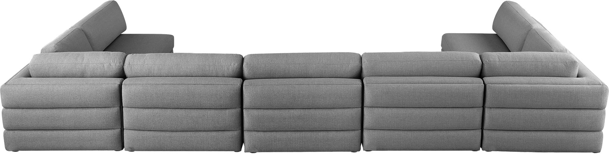 Beckham 190" 7-Piece Linen Fabric Modular Sectional Sofa
