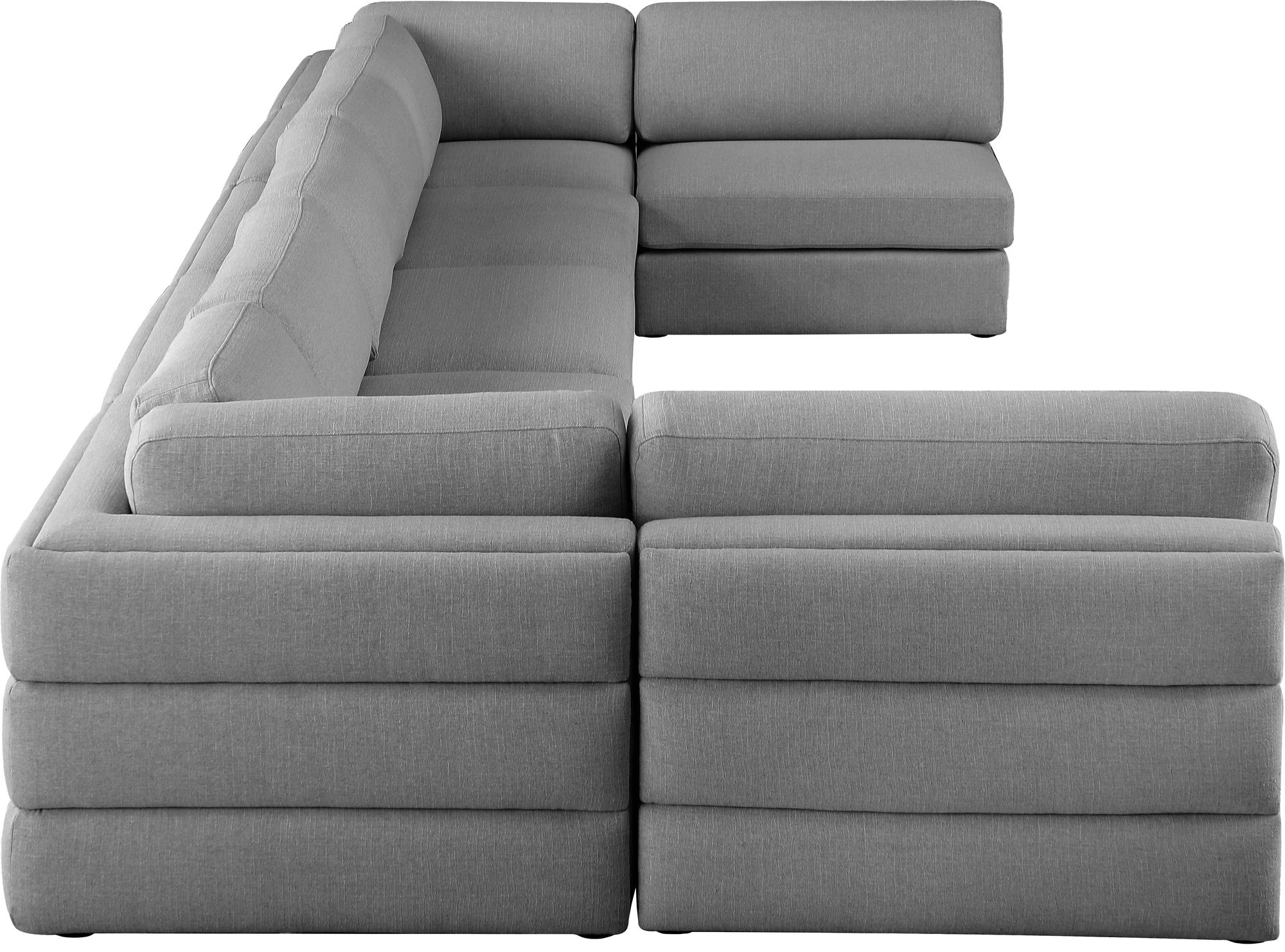 Beckham 190" 7-Piece Linen Fabric Modular Sectional Sofa