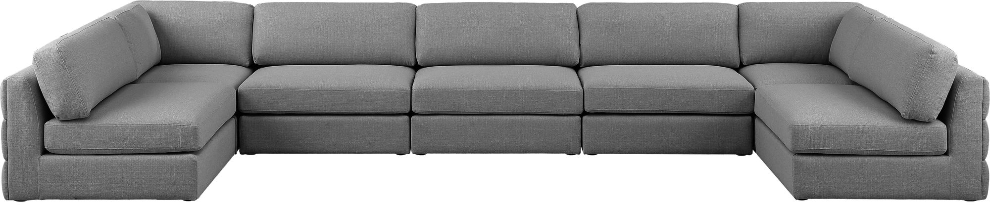 Beckham 190" 7-Piece Linen Fabric Modular Sectional Sofa