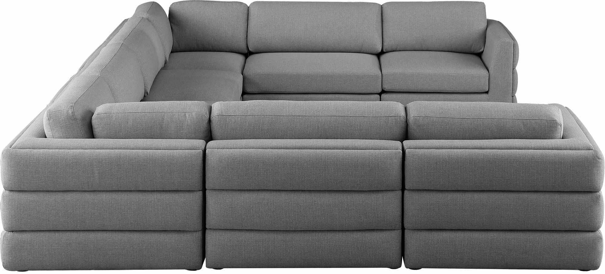 Beckham 152" 8-Piece Linen Fabric Modular Sectional Sofa