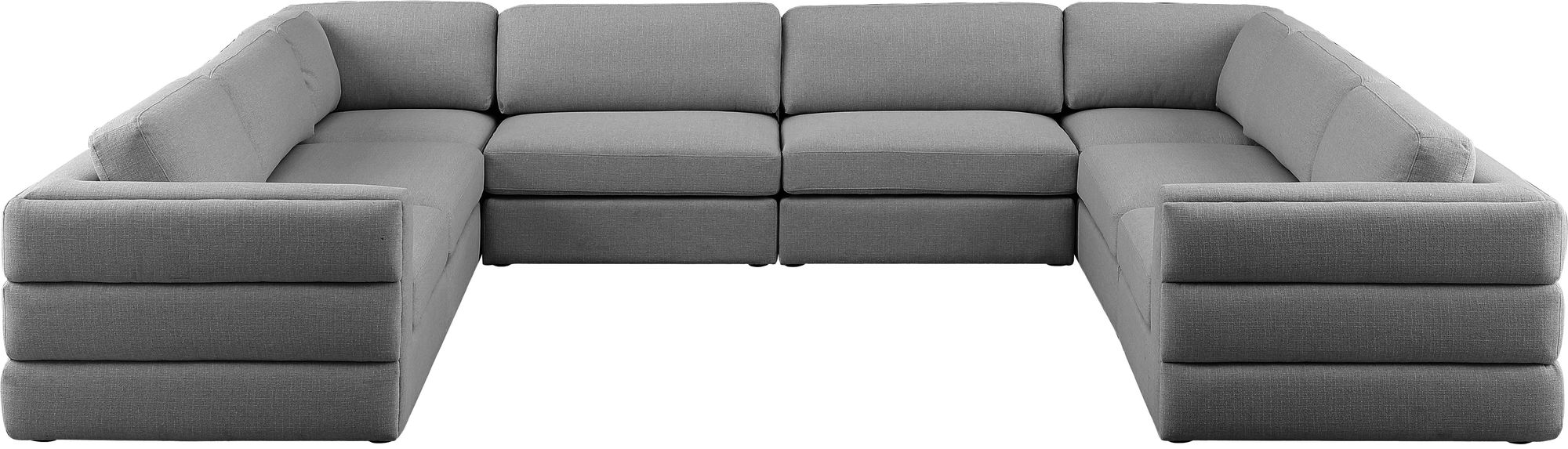Beckham 152" 8-Piece Linen Fabric Modular Sectional Sofa