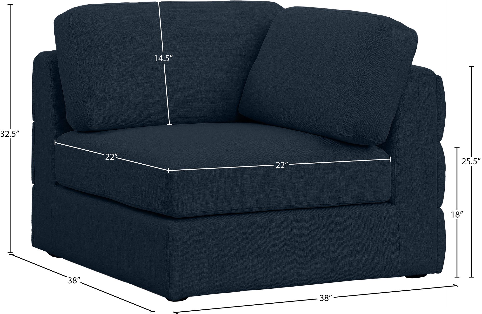 Beckham Linen Modular Corner Chair