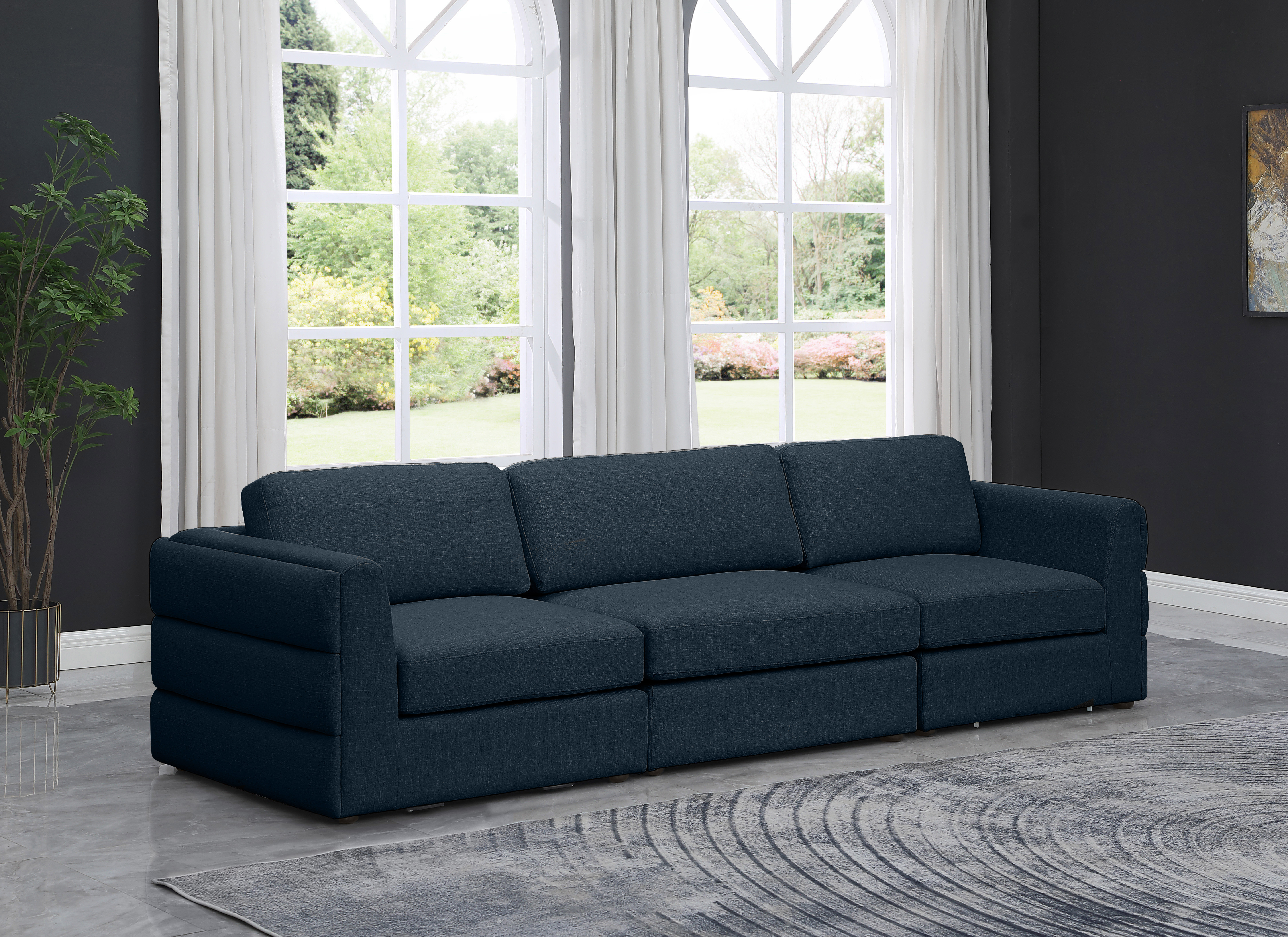 Beckham 114" Linen Modular Sofa