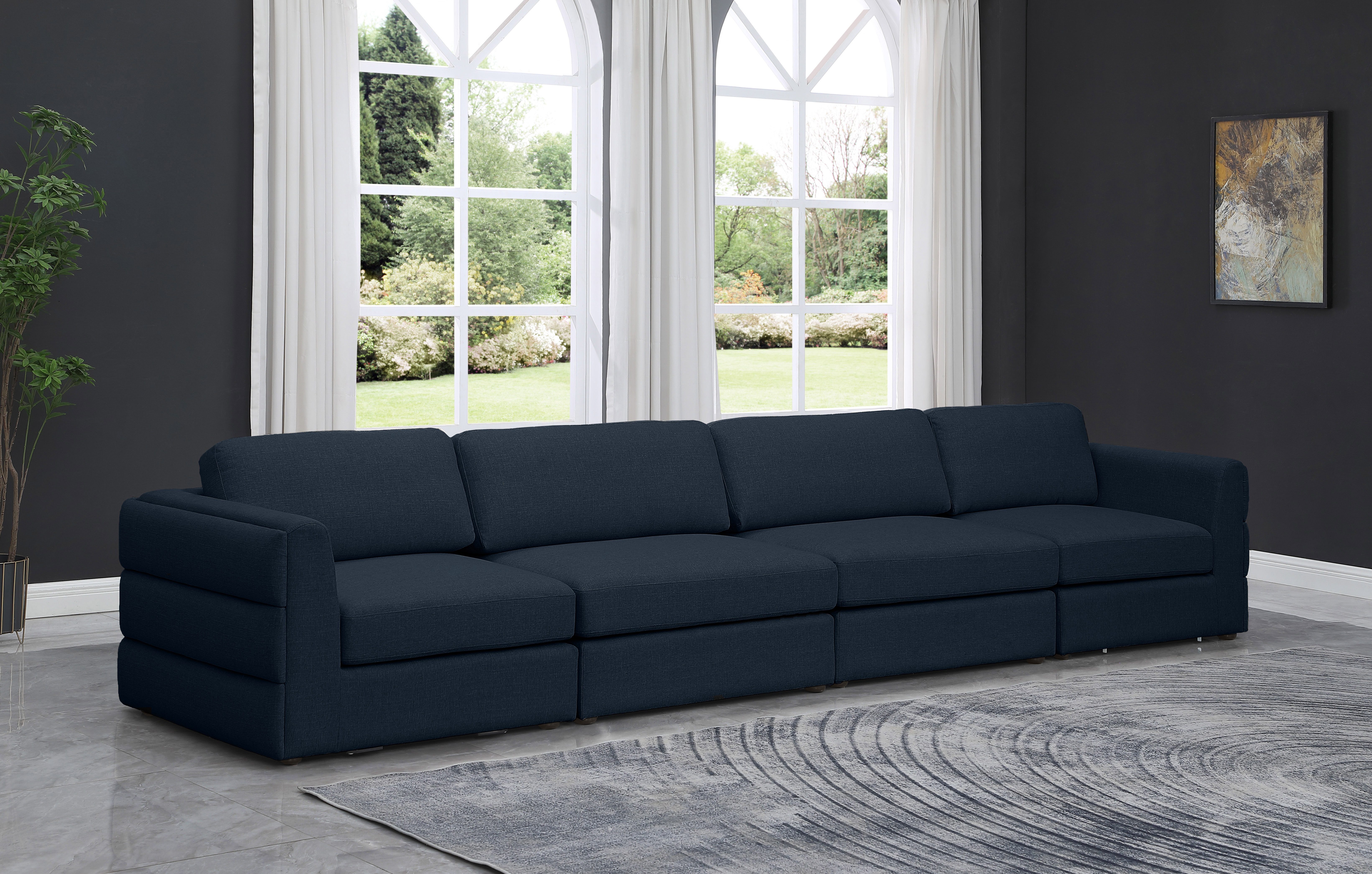 Beckham 152" Linen Modular Sofa