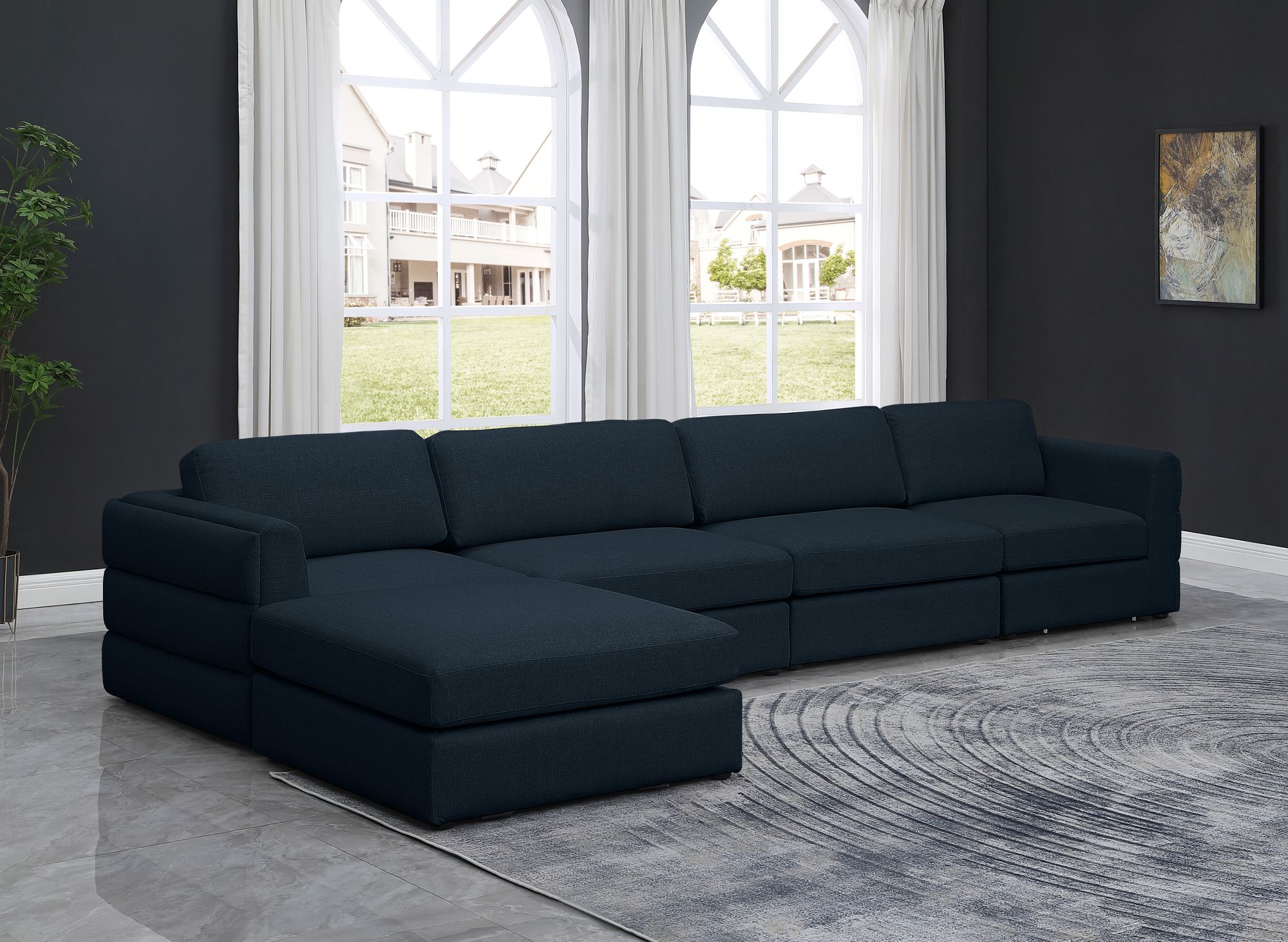 Beckham 152" 5-Piece Linen Modular Sectional