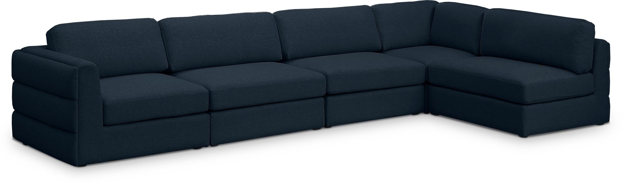 Beckham 152" 5-Piece Linen Fabric Modular Corner Sectional Sofa