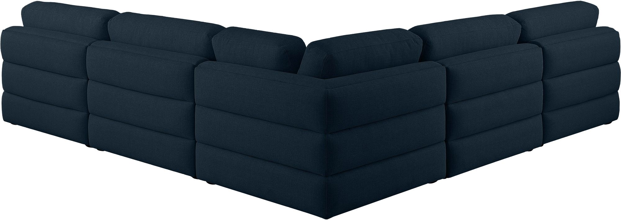 Beckham 114" 5-Piece Linen Modular Corner Armless Sectional