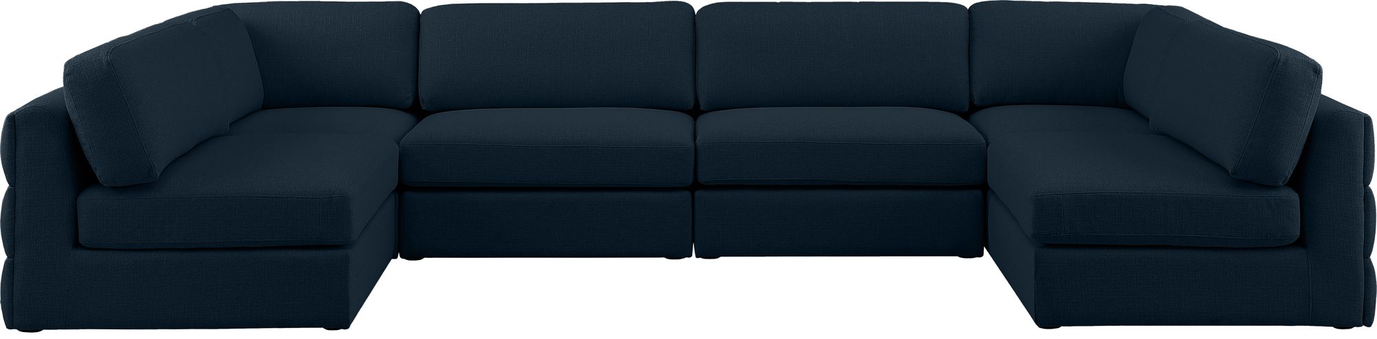Beckham 152" 6-Piece Linen Modular U-Shape Corner Sectional